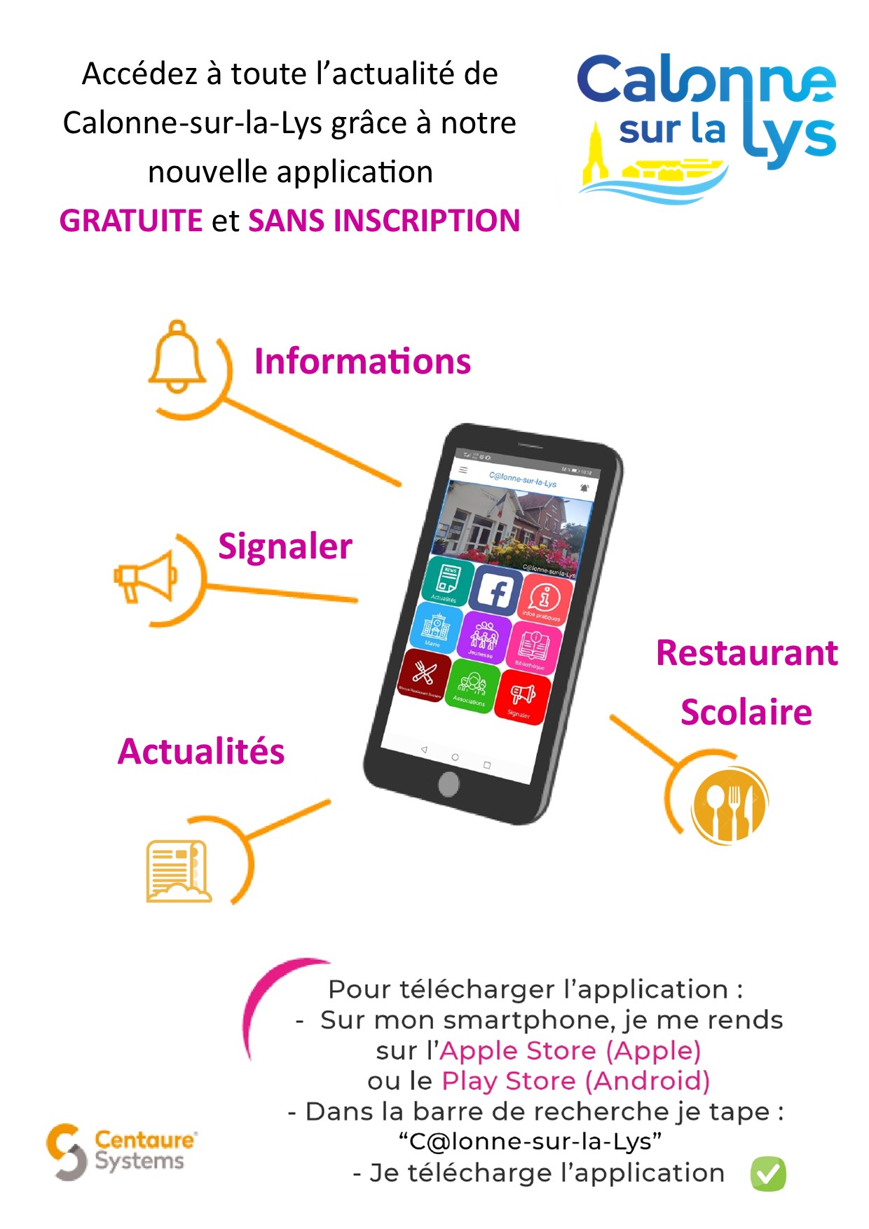 Affiche Présentation de l'application