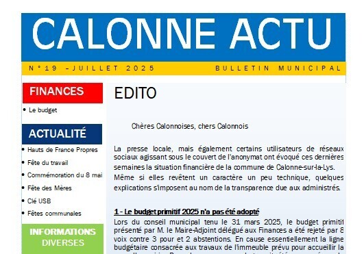 Calonne Actu